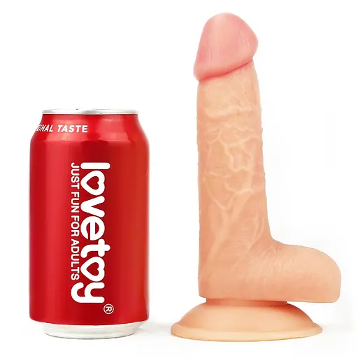 Фалоімітатор LoveToy The Ultra Soft Dude Flesh 18 см тілесний - фото 9