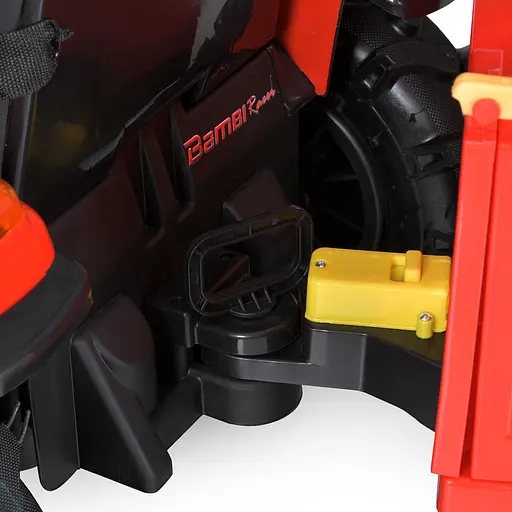 Дитячий електротрактор Bambi з причепом M 4619ABLR-3, червоний — потужний, музичний, на гумових колесах - фото 10