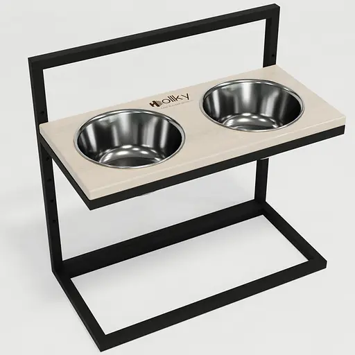 Hollky Flex L — регульовані миски на підставці для великих собак (2 × 1.8 л) - фото 6