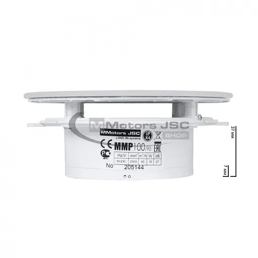 Декоративний малошумний ультратонкий вентилятор MMotors MM 100 90 м3/г зі зворотним клапаном - фото 3