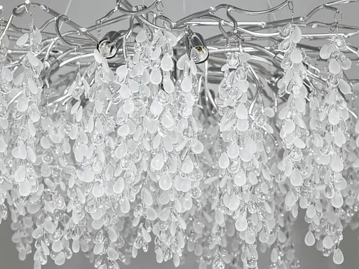 Модна новинка, алюмінієва кришталева люстра "Гліцинія", 14 ламп, хром - фото 4