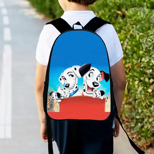 Рюкзак детский далматинец 34х27см, городской ранец для мальчика с принтом (00455)