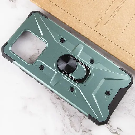 Ударостійкий чохол Pathfinder Ring для Xiaomi Redmi 10C / Poco C40 Зелений / Green - фото 4