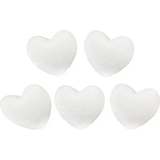 Набір пінопластових сердець 8х3 см 5 шт - фото 1