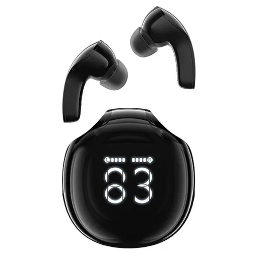 Навушники ACEFAST T9 Crystal (Air) color bluetooth earbuds Obsidian Black - фото 2