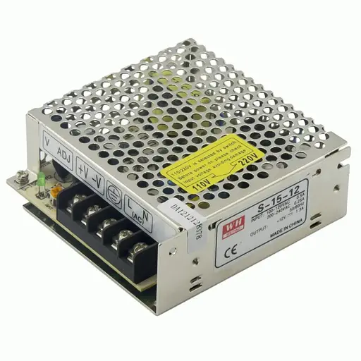 Импульсный блок питания 12 В 1.25 А 15 Вт перфорированный - фото 1