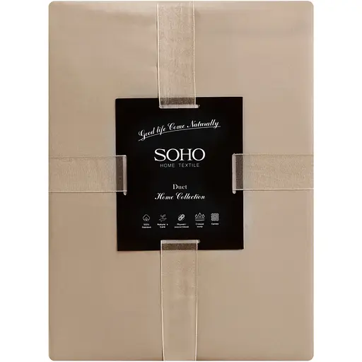 Комплект постельного белья Soho Duet евро Mocha/Ivory (Евро Duet 200*230 Mocha/Ivory) - фото 4