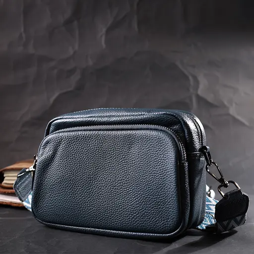 Женская сумка кросс-боди Vintage из натуральной кожи 21.5х14.5х7 см sum0029031 - фото 9