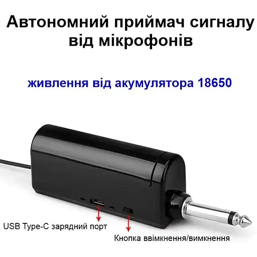 Микрофон Nectronix WM-2 UHF беспроводной профессиональный с приемником до 20 метров комплект 2 шт. - фото 5