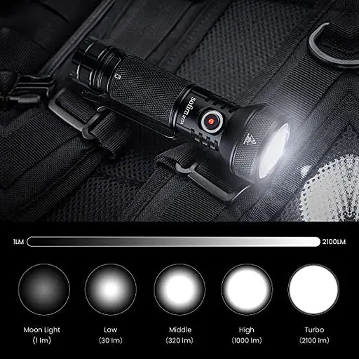 Ручний ліхтарик Sofirn IF22A 2100лм 21700 USB (Чорний) - фото 7