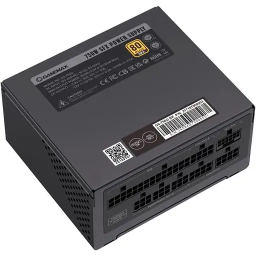 Блок живлення GameMax GS-750G 750W SFX 80+ Gold Black (GS-750G Black) - фото 1