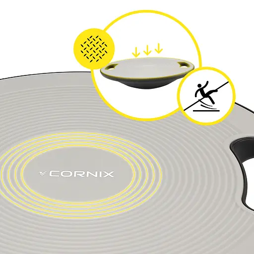 Балансировочная платформа Cornix круглая, пластиковая Grey/Black XR-0443 - фото 5