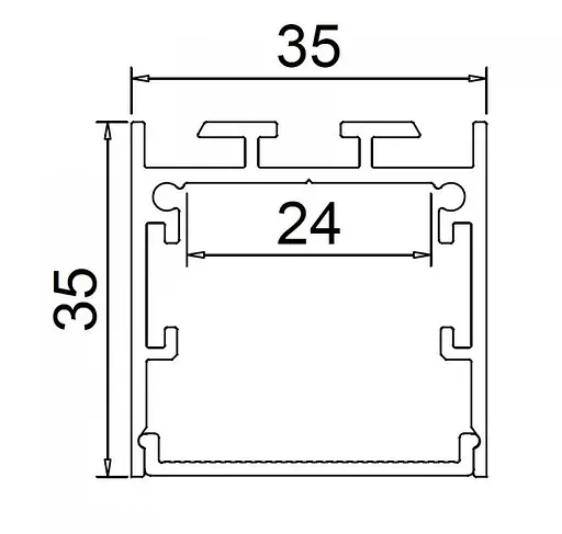 LED профіль підвісний з розсіювачем PC матовий опал, 2м KLOODI KLP3535 2 MX - фото 4