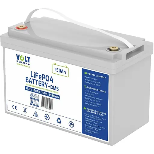 Акумулятор Volt Polska LiFePO4 12,8V 150Ah (100A) + BMS (6AKLI15012)