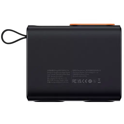 Автомобільний насос Baseus Mega EnergyPump Series Dual Cylinder 6000 mAh (CRNL060001) Black - фото 4