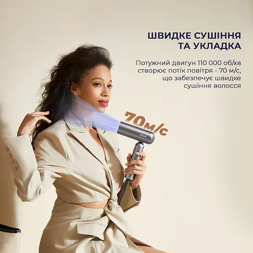 Фен Dreame Pocket AHD51 серый - фото 9