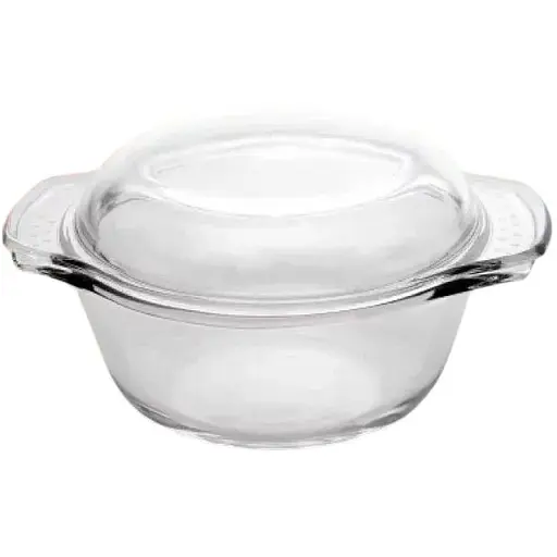 Кастрюля из термостекла с крышкой 2000ml круглая MS-0082