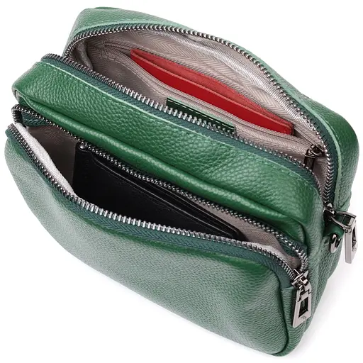 Женская сумка кросс-боди Vintage из натуральной кожи 21.5х14.5х7 см sum0029030 - фото 7