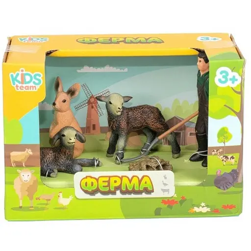 Дитячий іграшковий набір Ферма Kids Team Q9899-T7_2 вівці, кролик, фермер - фото 1