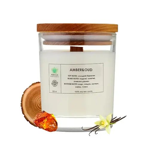 Аромасвечка Amber&Oud L PURITY 150 г - фото 1