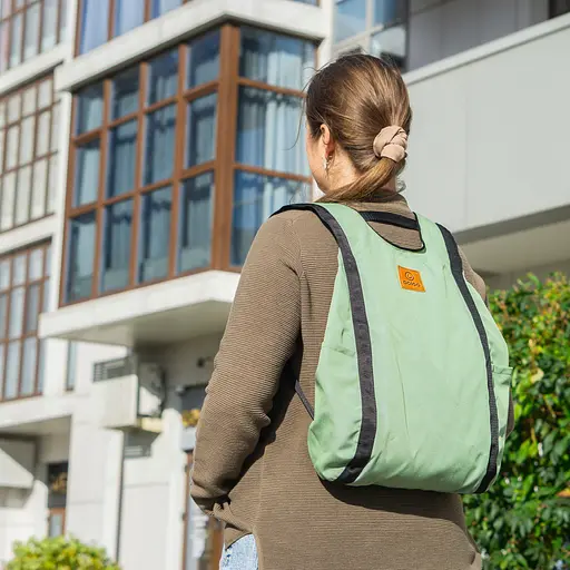 Рюкзак-антивор OOLOO Капля 45х27х14 см, салатовый 2414 - фото 6