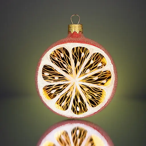 Ялинкова прикраса Різдвяні історії Апельсин скло (4820001046281) - фото 2