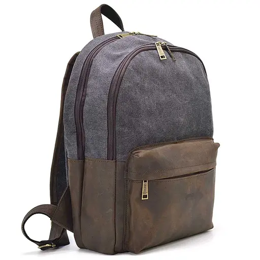 Кожаный мужской рюкзак TARWA 40х31х13 см nsa0001350 - фото 7