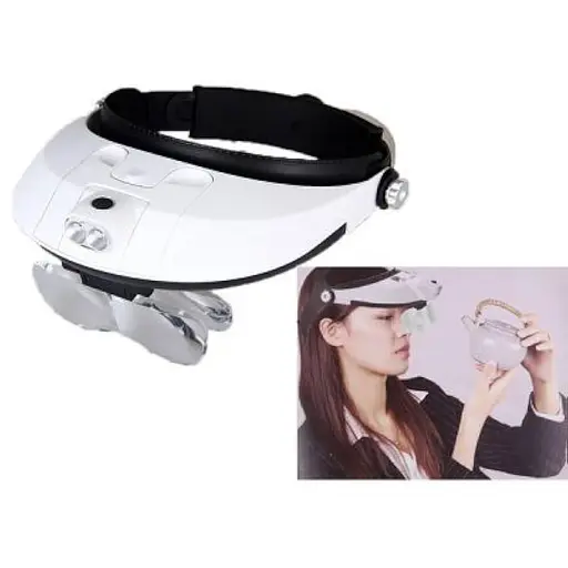 Лупа бинокулярная MG-81001 с LED-подсветкой. 1.2Х 1.8Х 2.5Х 3.5Х - фото 3