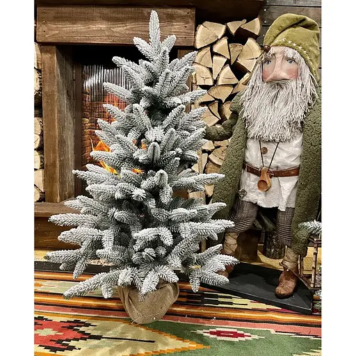 Ялинка Hvoya Classic лита в мішковині 90 см засніжена - фото 5