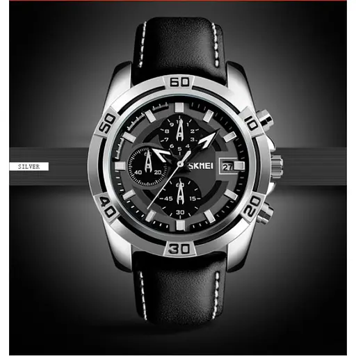 Чоловічий Годинник Skmei 9156 Avalon Чорний з сріблястим - фото 4