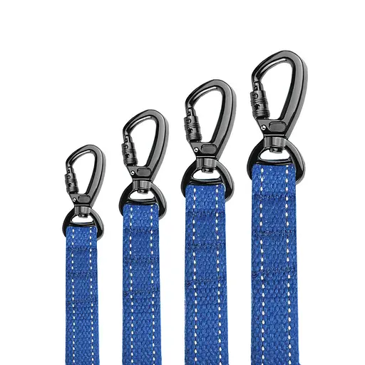 Повідець для собак Barksi Сotton з карабіном на замку 300x1.6 см синій - фото 2