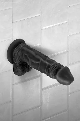 Фалоімітатор Real Body - Real Tony Black, TPE, діаметр 3,5 см - фото 2