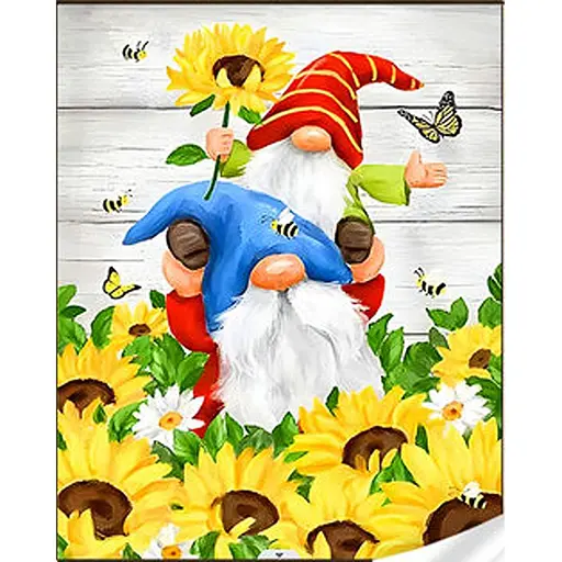 Алмазна мозаїка Strateg GM86859 Осінні гномики 30 x 40 см