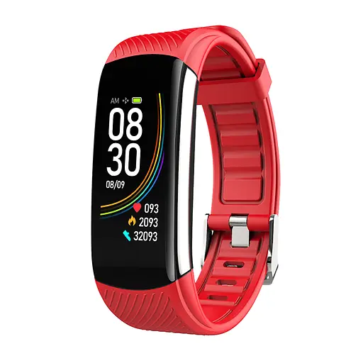 Умный фитнес браслет Lemfo C6T с датчиком температуры тела (Красный) - фото 1