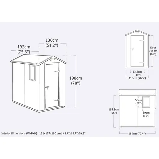 Садовий пластиковий будиночок Keter MANOR 4х6S бежевий - фото 7
