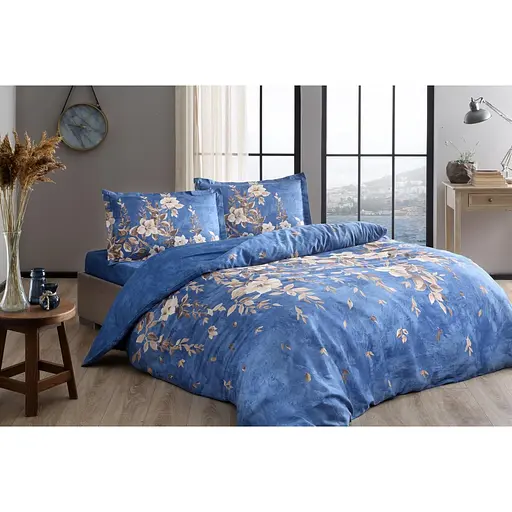 Комплект постільної білизни TAC Roanne Blue Євро Різнобарвний 000230025