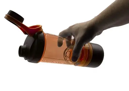 Шейкер спортивний з контейнером Casno 600 мл KXN-1199 з вінчиком Помаранчевий (KXN-1199_Orange) - фото 7