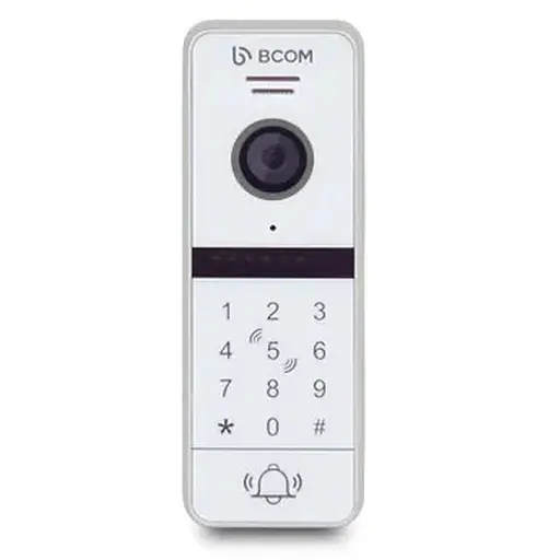 Відеопанель із вбудованим зчитувачем Mifare та клавіатурою BT-400FHD-AC White з роздільною здатністю Full HD 1920x1080, кут огляду 115°