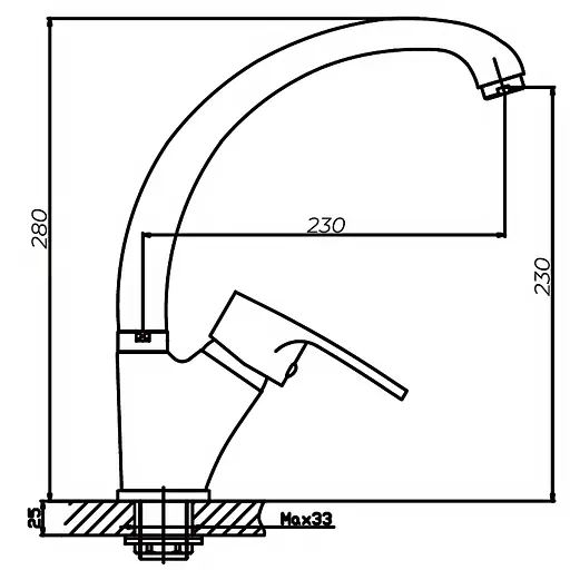 Смеситель для кухни Haiba Ceba 777 матовый HB0036 Satin - фото 2