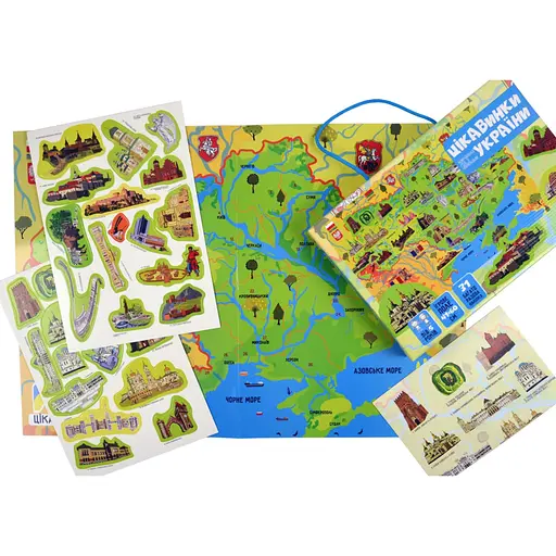 Обучающая игра "Карта Украины" УМНЯШКА (КП-001) KP-001 с многоразовыми наклейками - фото 3
