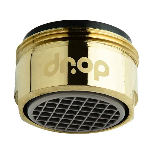 Водозберігаючий аератор Drop CL24-GLD для змішувача - Економія 58%, зовнішня М 24 мм, золотий
