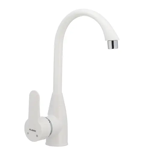 Смеситель для кухни Plamix Mario-011 белый PM0015 - фото 1