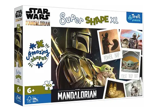 Пазли "Супер форми" - "Мандалоріан. Зоряні війни" 160 елементів XL 50035 Trefl, в коробці (5900511500356) - фото 1