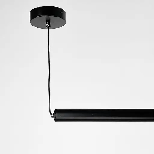 Чорний світильник у горизонтальній формі 90 см із білою led кулькою | Арт. YG 518B/900 HL BK | Line F - фото 5