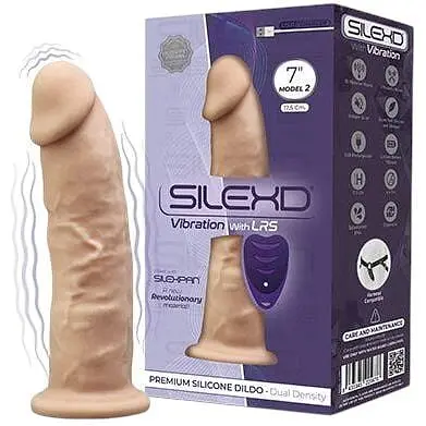 Фалоімітатор з вібрацією SilexD Henry Vibro Flesh (MODEL 2 size 7in) + LRS, діаметр 4,4 см