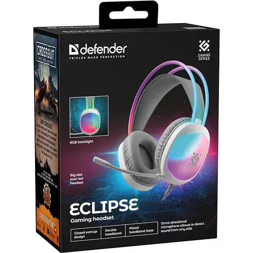 Гарнитура Defender Eclipse, USB, 2м, White - фото 4
