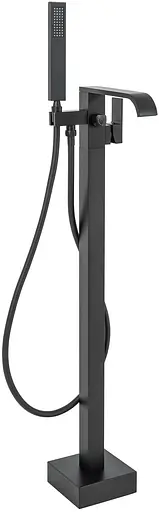 Смеситель для ванны Rea Carat black mat T черный напольный REA-B5423 Черный матовый - фото 1