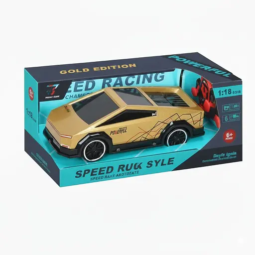 Радіокерована Машина US 22013, 1:18, Протиударна, Гумові шини, Підсвічування, Пульт 27 MHZ, Жовта - фото 2