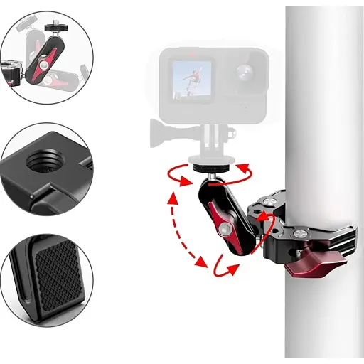 Шарнірне кріплення краб AC Prof AL-15 Super Clamp для Insta360 [121052] - фото 2