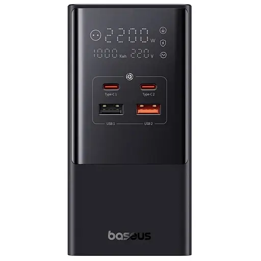 МЗП Baseus PowerCombo Tower PowerStrip 100W (2USB-A/2C/2Socket) (1.5m) (E00023609113-00) Cluster Black - фото 3